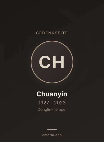 Gedenkportrait von Chuanyin