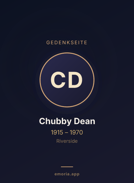 Gedenkportrait von Chubby Dean
