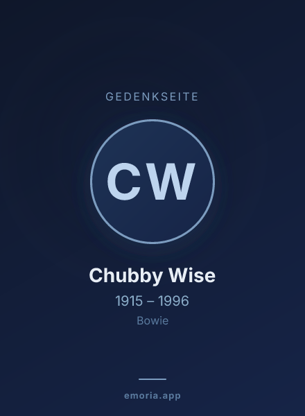 Gedenkportrait von Chubby Wise