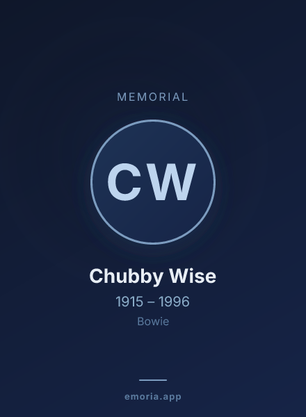 Memorial portrait of Chubby Wise
