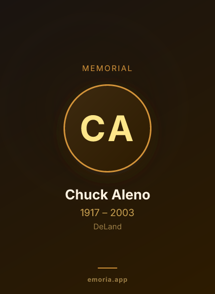 Memorial portrait of Chuck Aleno