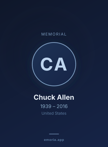 Memorial portrait of Chuck Allen