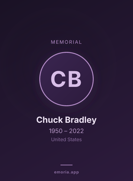 Memorial portrait of Chuck Bradley