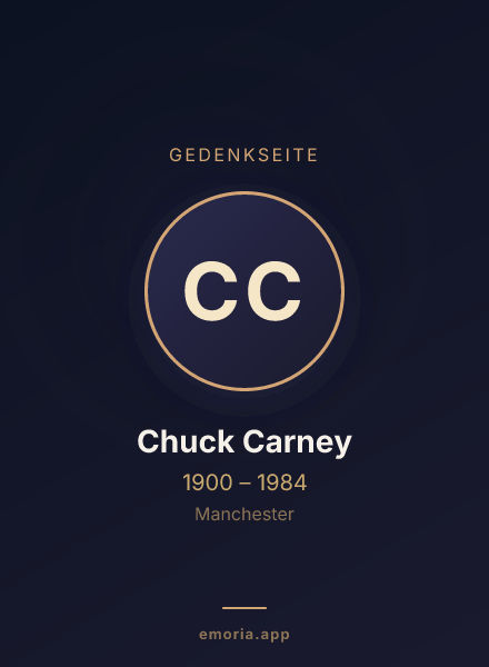 Gedenkportrait von Chuck Carney