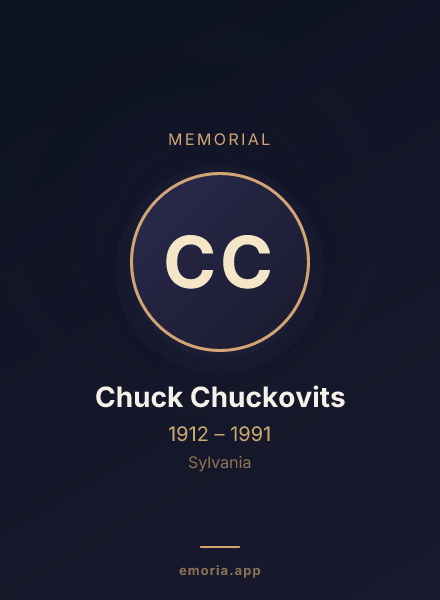 Memorial portrait of Chuck Chuckovits