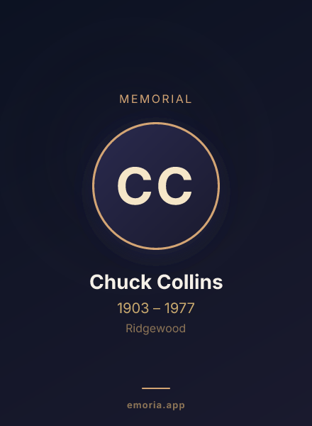 Memorial portrait of Chuck Collins