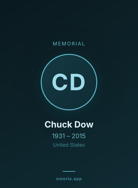 Memorial portrait of Chuck Dow