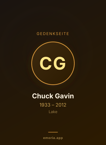 Gedenkportrait von Chuck Gavin