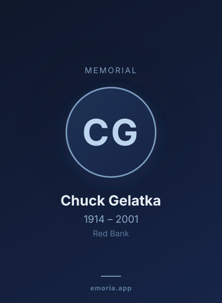 Memorial portrait of Chuck Gelatka