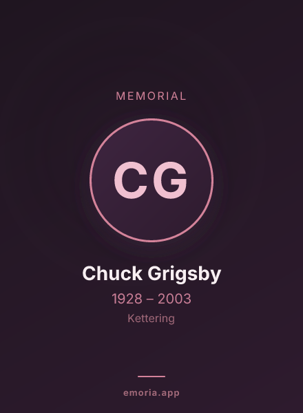 Memorial portrait of Chuck Grigsby