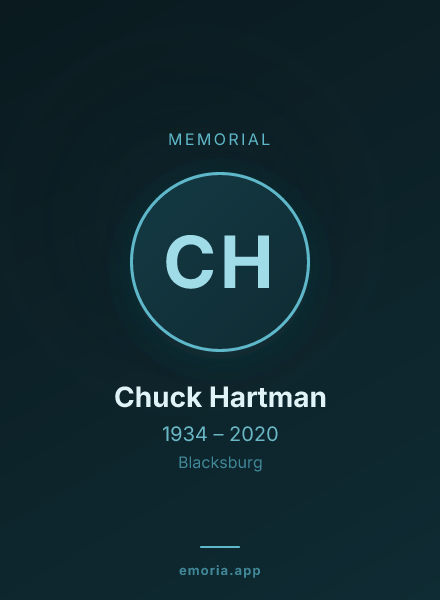 Memorial portrait of Chuck Hartman