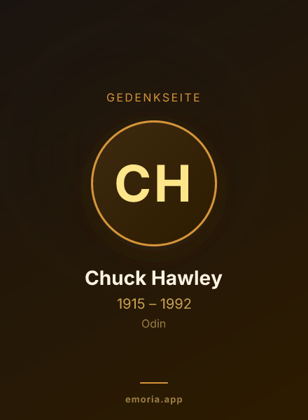Gedenkportrait von Chuck Hawley