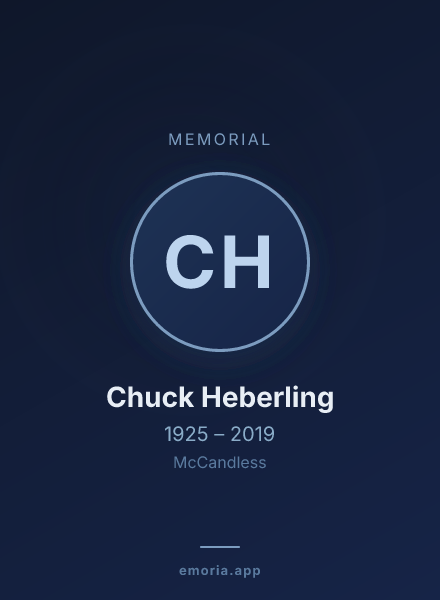 Memorial portrait of Chuck Heberling