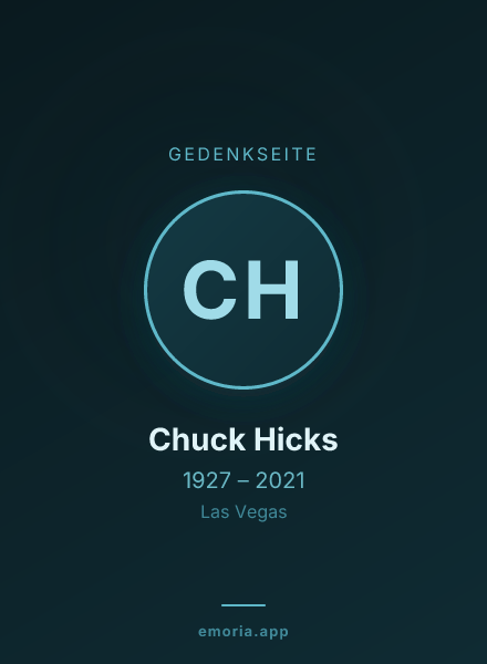 Gedenkportrait von Chuck Hicks