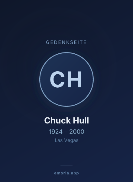 Gedenkportrait von Chuck Hull
