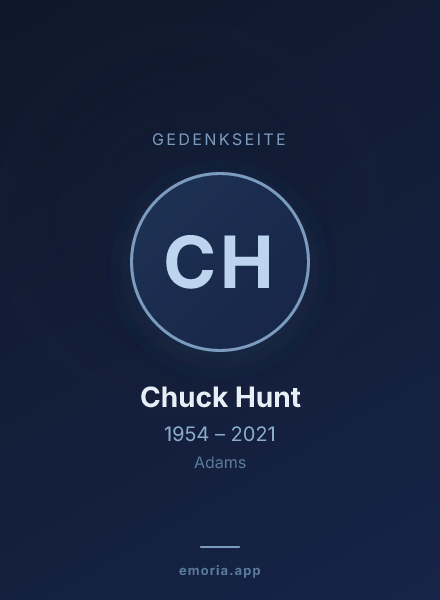 Gedenkportrait von Chuck Hunt