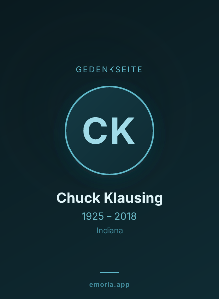 Gedenkportrait von Chuck Klausing