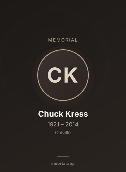 Memorial portrait of Chuck Kress