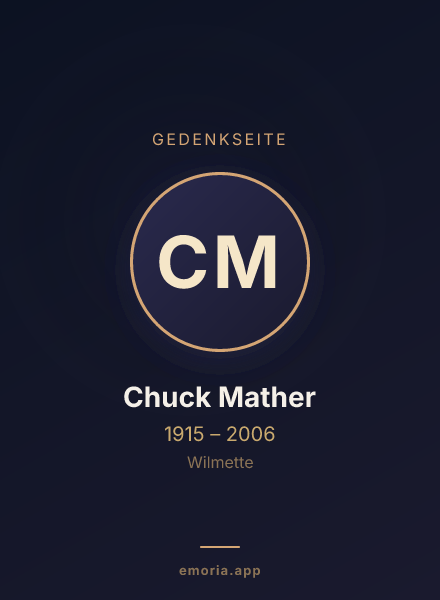 Gedenkportrait von Chuck Mather