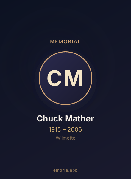 Memorial portrait of Chuck Mather