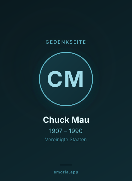 Gedenkportrait von Chuck Mau