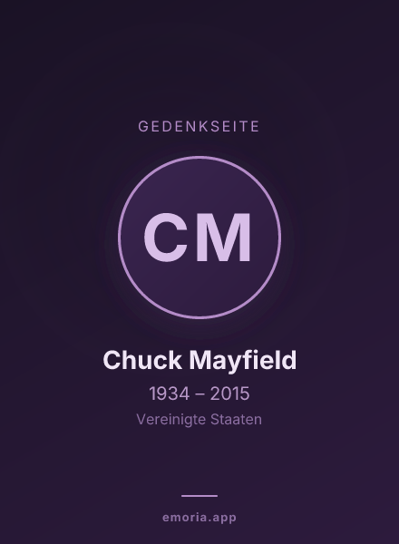 Gedenkportrait von Chuck Mayfield