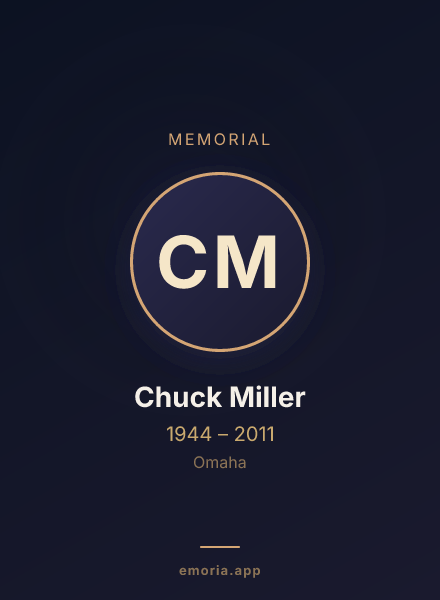 Memorial portrait of Chuck Miller