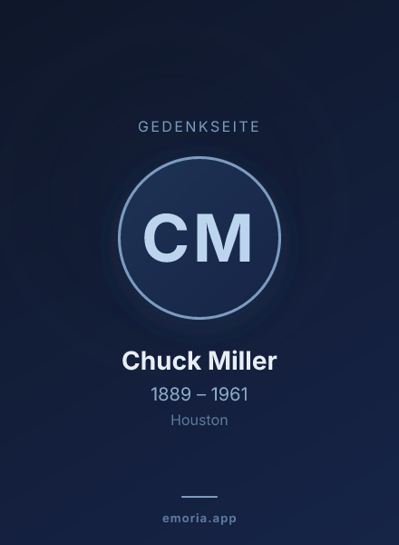Gedenkportrait von Chuck Miller