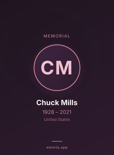 Memorial portrait of Chuck Mills