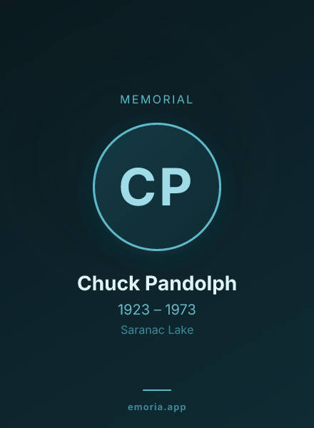 Memorial portrait of Chuck Pandolph