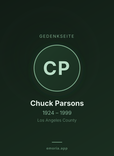Gedenkportrait von Chuck Parsons