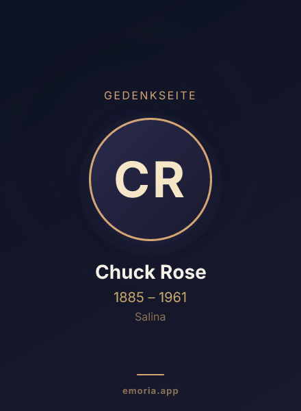 Gedenkportrait von Chuck Rose