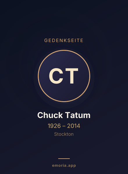 Gedenkportrait von Chuck Tatum