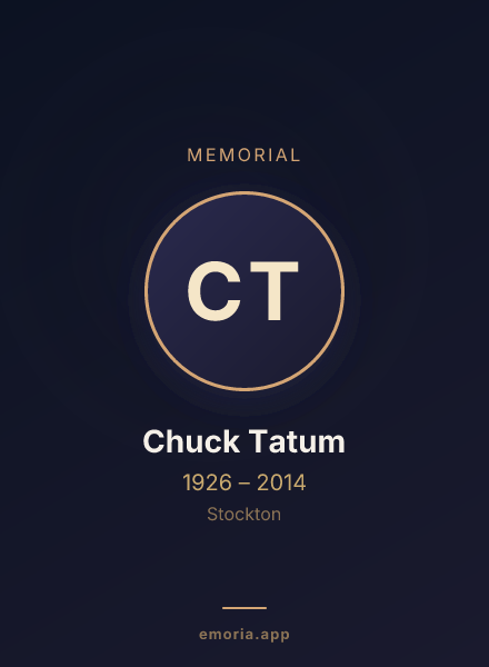 Memorial portrait of Chuck Tatum