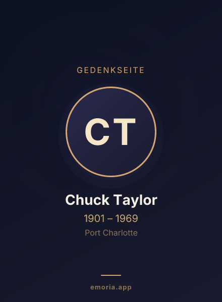 Gedenkportrait von Chuck Taylor