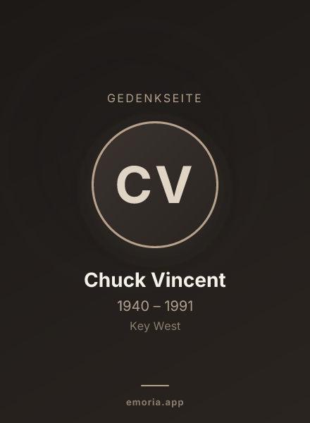 Gedenkportrait von Chuck Vincent