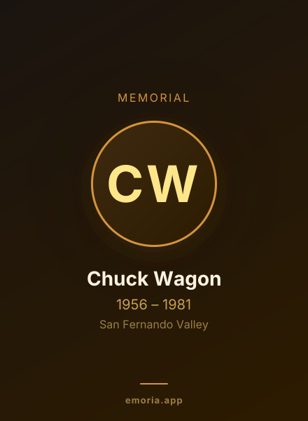 Memorial portrait of Chuck Wagon