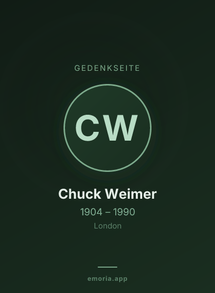 Gedenkportrait von Chuck Weimer