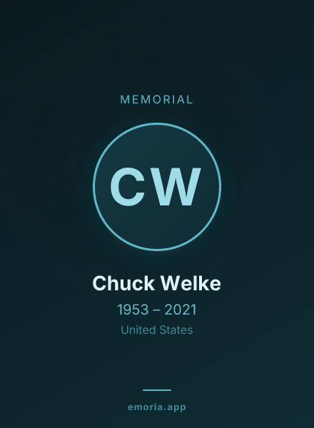 Memorial portrait of Chuck Welke
