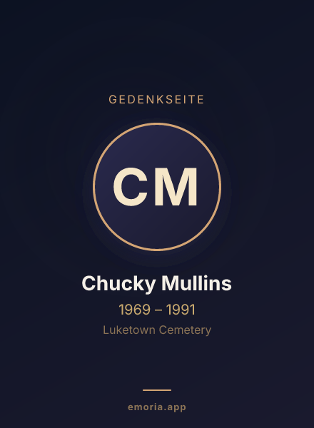 Gedenkportrait von Chucky Mullins