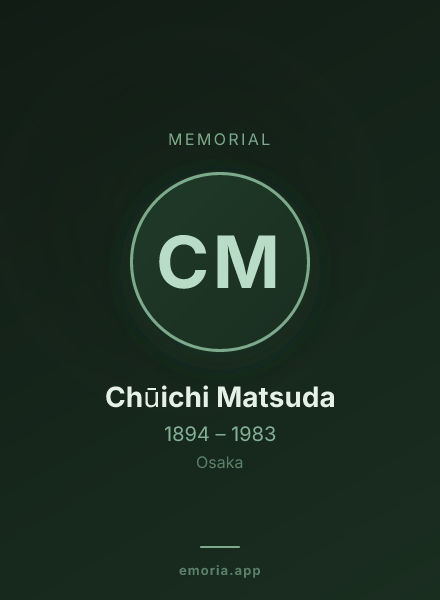 Memorial portrait of Chūichi Matsuda