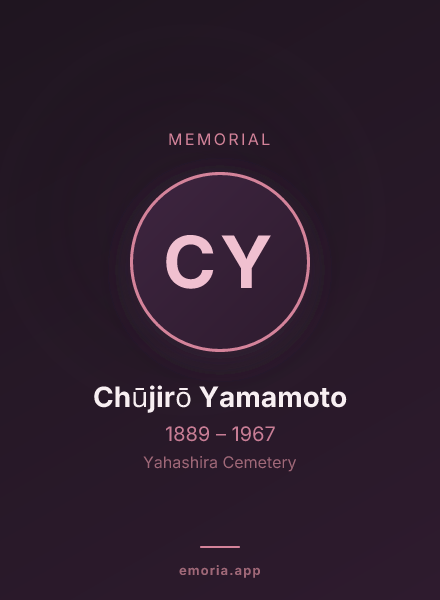 Memorial portrait of Chūjirō Yamamoto