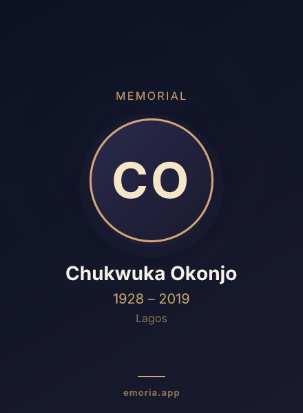 Memorial portrait of Chukwuka Okonjo