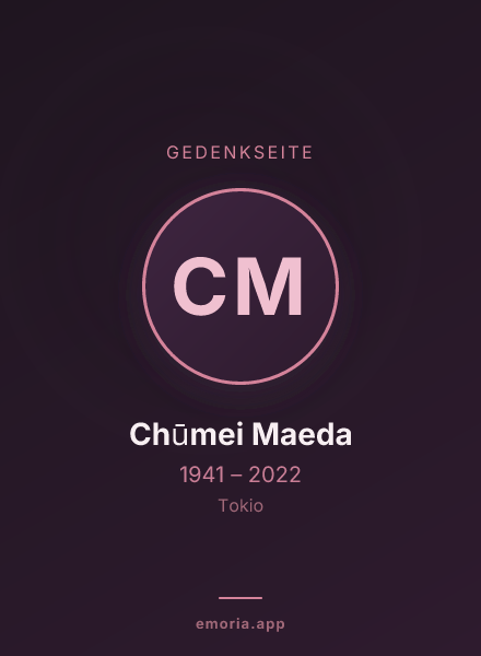 Gedenkportrait von Chūmei Maeda