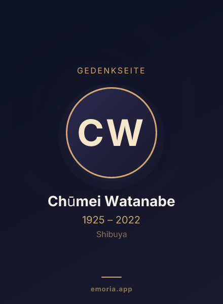 Gedenkportrait von Chūmei Watanabe