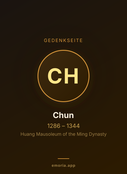 Gedenkportrait von Chun