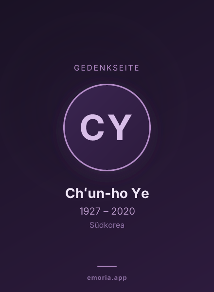 Gedenkportrait von Chʻun-ho Ye