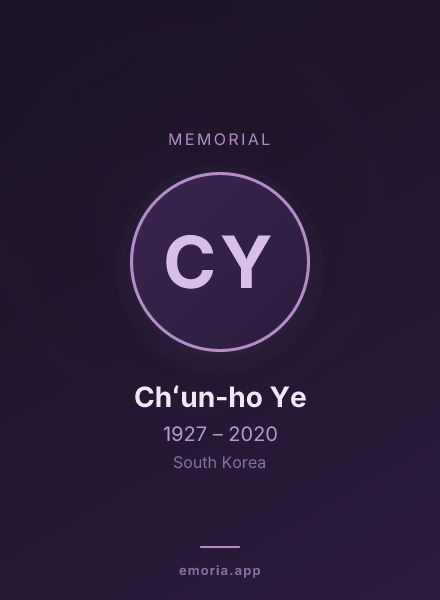 Memorial portrait of Chʻun-ho Ye