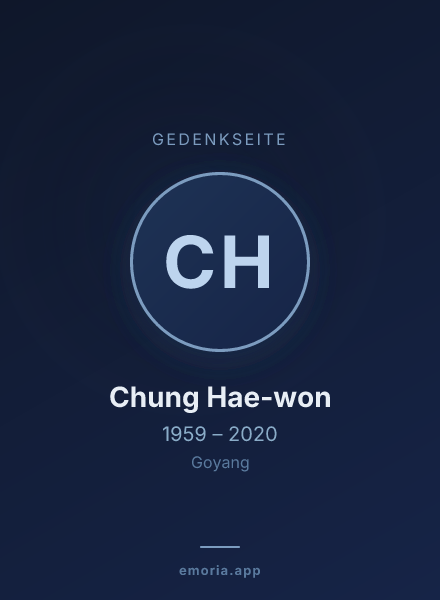 Gedenkportrait von Chung Hae-won