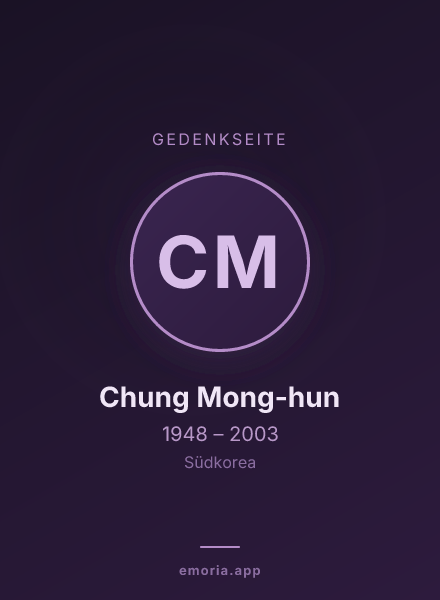Gedenkportrait von Chung Mong-hun